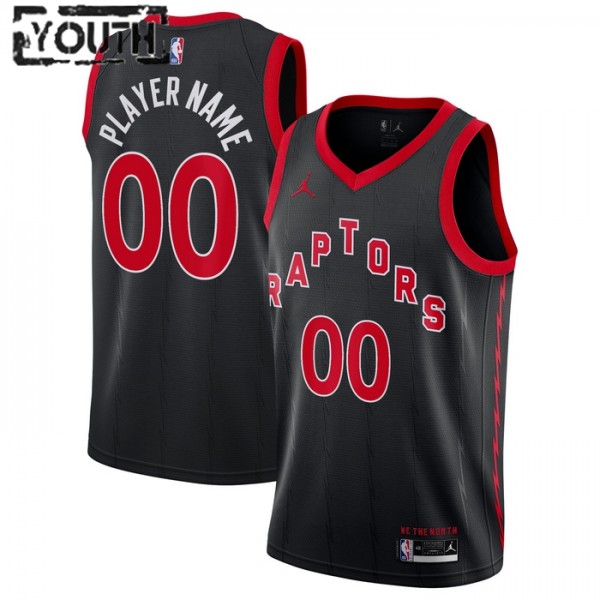 Toronto Raptors Trikot Benutzerdefinierte Jordan 2022-23 Statement Edition Schwarz Swingman - Kinder Toronto Raptors Trikot Benutzerdefinierte Jordan 2022-23 Statement Edition Schwarz Swingman - Kinder